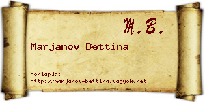 Marjanov Bettina névjegykártya