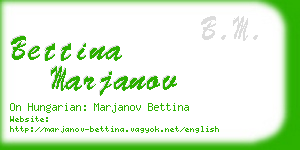 bettina marjanov business card